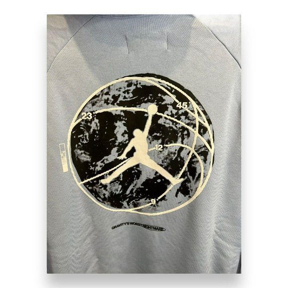 NIKE JORDAN Sport Men's M Graphic Fleece Pullover Hoodie Royal Tint FB7570-425 - Picture 2 of 8